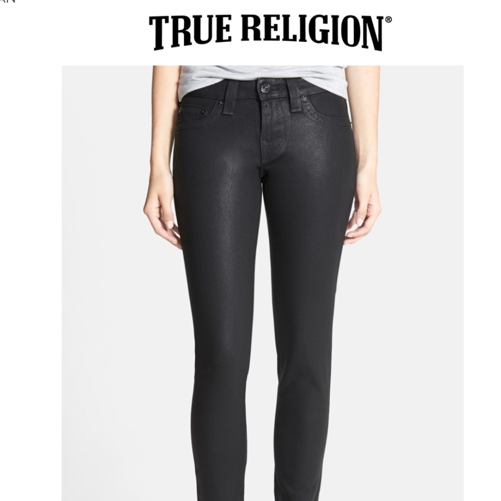 NWT TRUE RELIGION Wax Coated Halle Super Vixen